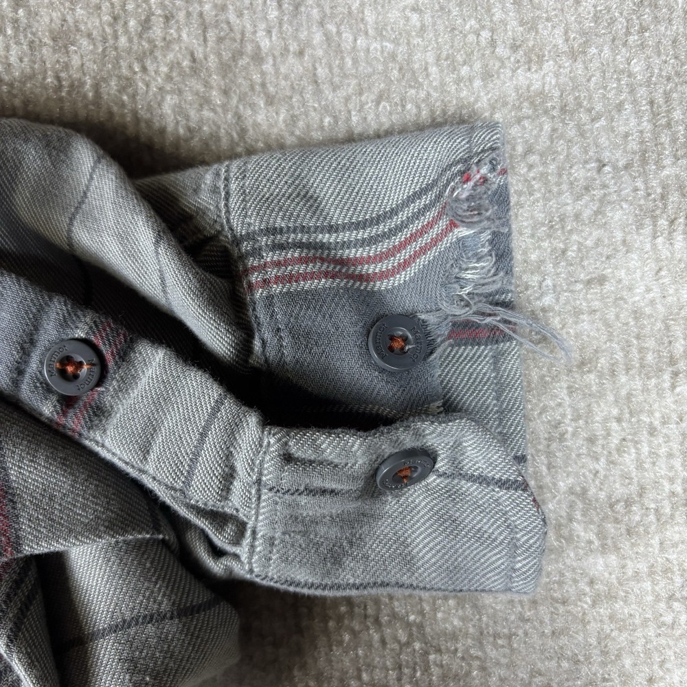 Marmot For Life Button Up Shirt Mens Large Gray Striped Long Sleeve Cotton Blend - Picture 8 of 12